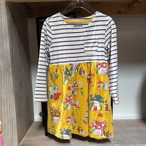 Boden Striped Purple and Yellow Playful Dress